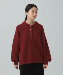 LEPSIM | 5ゲージエアリーウールポロ 640371(ニット/セーター)