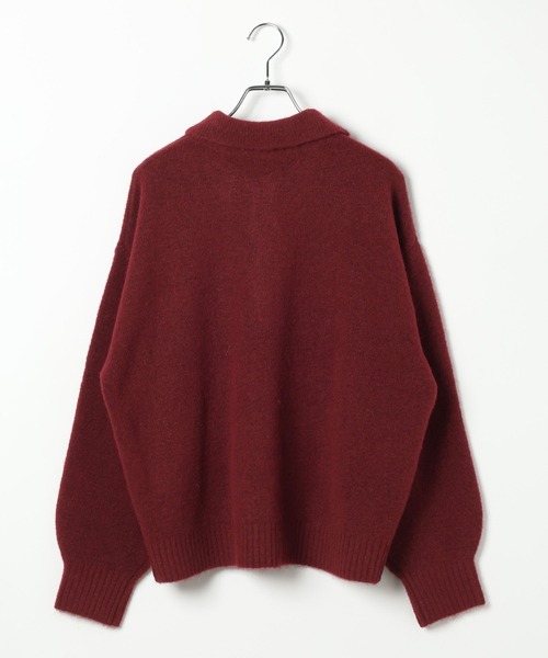 LEPSIM（レプシィム）の「5ゲージエアリーウールポロ　640371（ニット/セーター・レディース・チャコールグレー/ライトブラウン/ネイビー/ボルドー・FREE）」の5枚目の写真