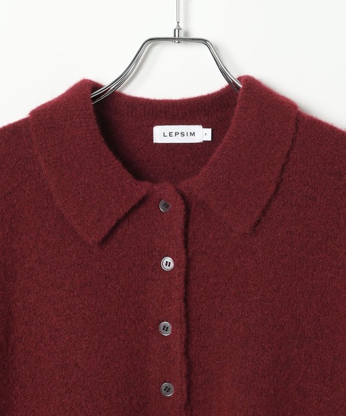 LEPSIM（レプシィム）の「5ゲージエアリーウールポロ　640371（ニット/セーター・レディース・チャコールグレー/ライトブラウン/ネイビー/ボルドー・FREE）」の6枚目の写真