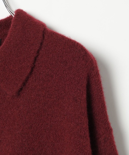 LEPSIM（レプシィム）の「5ゲージエアリーウールポロ　640371（ニット/セーター・レディース・チャコールグレー/ライトブラウン/ネイビー/ボルドー・FREE）」の7枚目の写真