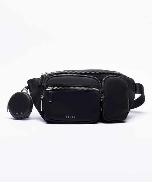 EDITA.（エディータ）の「Urban 3D pocket waist bag ウエストバッグ / 3WAY（ボディバッグ/ウエストポーチ・レディース・ブラック・FREE）」の9枚目の写真