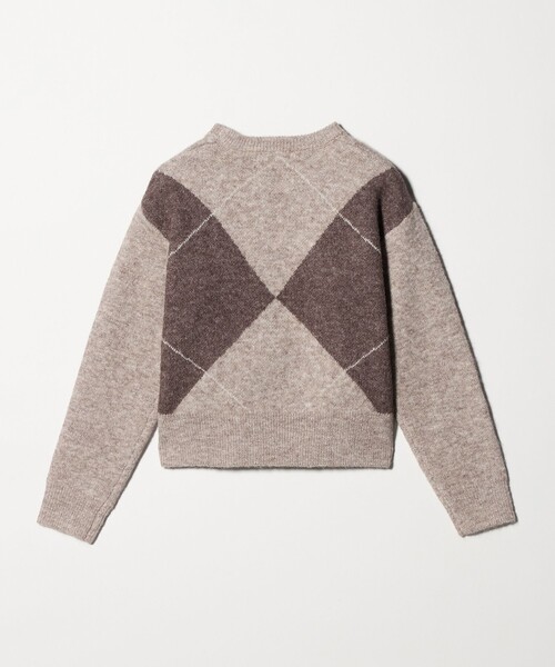 A DAY IN THE LIFE UNITED ARROWS(アデイインザライフユナイテッドアローズ)の「ビッグアーガイル ニット <A DAY IN THE LIFE>(ニット/セーター・レディース・ベージュ/ブラック/グレー系・FREE)」の10枚目の写真