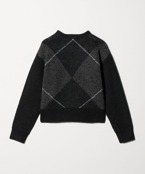 A DAY IN THE LIFE UNITED ARROWS(アデイインザライフユナイテッドアローズ)の「ビッグアーガイル ニット <A DAY IN THE LIFE>(ニット/セーター・レディース・ベージュ/ブラック/グレー系・FREE)」の14枚目の写真