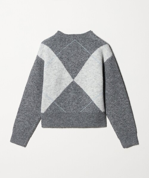 A DAY IN THE LIFE UNITED ARROWS(アデイインザライフユナイテッドアローズ)の「ビッグアーガイル ニット <A DAY IN THE LIFE>(ニット/セーター・レディース・ベージュ/ブラック/グレー系・FREE)」の20枚目の写真