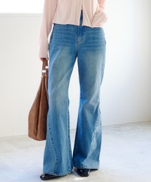 Kastane（カスタネ）の「【2サイズ展開/低身長サイズ】フレアパネルデニム（デニムパンツ）」