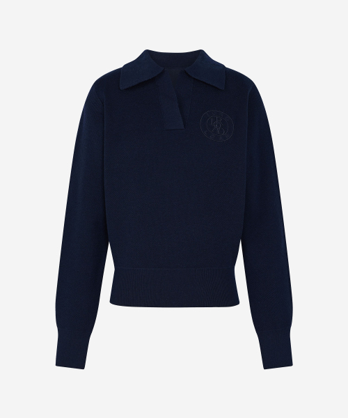 LORDLOAR（ロードロアル）の「シグニチャーカラー長袖ニットNAVY（ニット/セーター・レディース・その他・LARGE/MEDIUM/SMALL）」の5枚目の写真