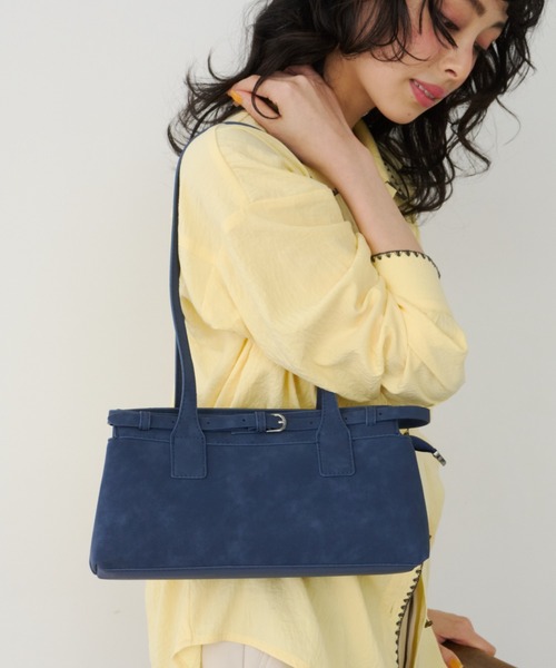 Unitage（ユニテージ）の「エコスウェードミニボストンバッグ【select item】（ボストンバッグ・レディース・ブラウン/アイボリー/ネイビー・FREE）」の3枚目の写真