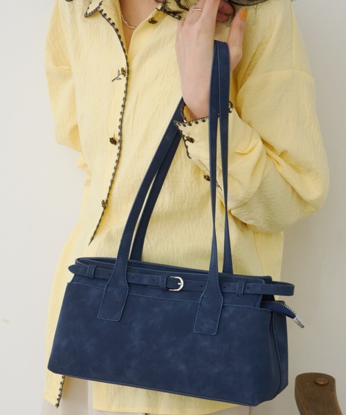 Unitage（ユニテージ）の「エコスウェードミニボストンバッグ【select item】（ボストンバッグ・レディース・ブラウン/アイボリー/ネイビー・FREE）」の13枚目の写真