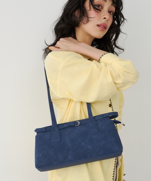 Unitage（ユニテージ）の「エコスウェードミニボストンバッグ【select item】（ボストンバッグ・レディース・ブラウン/アイボリー/ネイビー・FREE）」の11枚目の写真