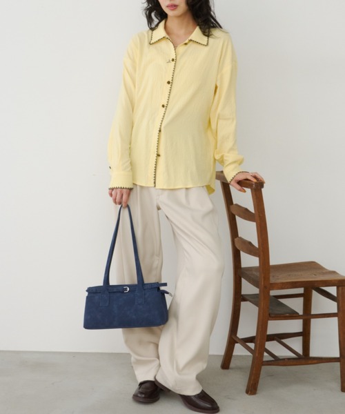 Unitage（ユニテージ）の「エコスウェードミニボストンバッグ【select item】（ボストンバッグ・レディース・ブラウン/アイボリー/ネイビー・FREE）」の14枚目の写真