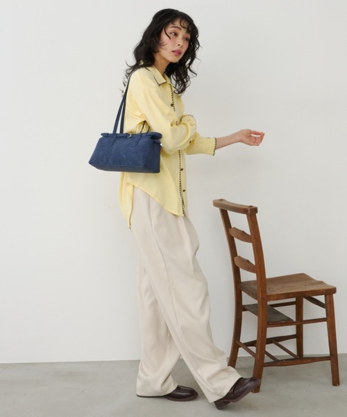 Unitage（ユニテージ）の「エコスウェードミニボストンバッグ【select item】（ボストンバッグ・レディース・ブラウン/アイボリー/ネイビー・FREE）」の16枚目の写真