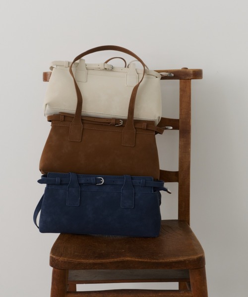 Unitage（ユニテージ）の「エコスウェードミニボストンバッグ【select item】（ボストンバッグ・レディース・ブラウン/アイボリー/ネイビー・FREE）」の19枚目の写真