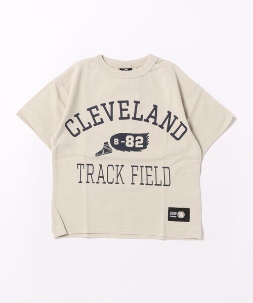 ZERO standerd(ゼロスタンダード)の「ゼロスタンダード TRACKTシャツ(Tシャツ/カットソー・キッズ・アイボリー/サックスブルー/ブラック・100cm/110cm/120cm/130cm/140cm/150cm/160cm)」の1枚目の写真