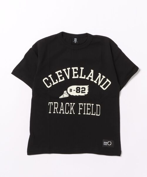 ZERO standerd(ゼロスタンダード)の「ゼロスタンダード TRACKTシャツ(Tシャツ/カットソー・キッズ・アイボリー/サックスブルー/ブラック・100cm/110cm/120cm/130cm/140cm/150cm/160cm)」の2枚目の写真