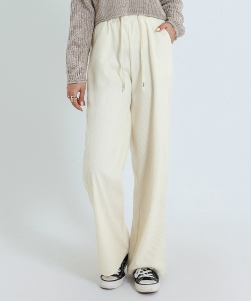 セール】裏起毛コーデュロイワイドパンツ（その他パンツ）｜ReRe（リリ