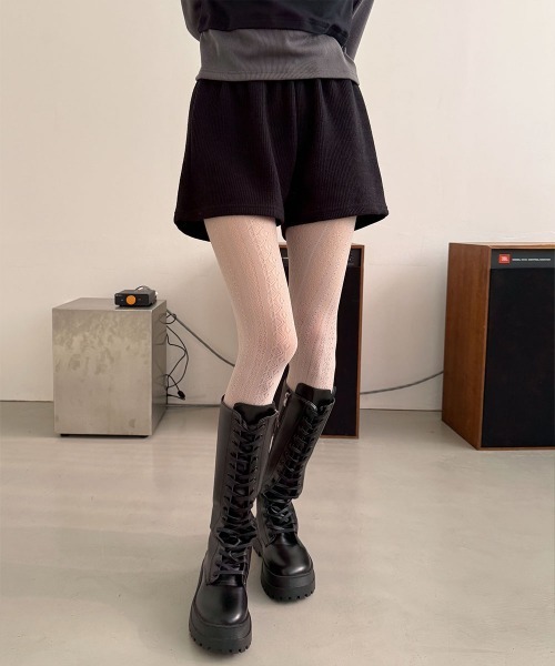 ウエストゴム ニット ショート パンツ（その他パンツ）｜4INT