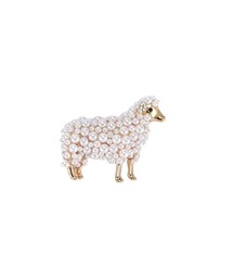 Rennet（レネット）の「羊 モチーフ パール調ブローチ（ブローチ/コサージュ）」