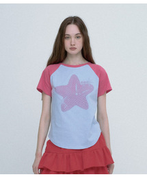 STAR RAGLAN T-SHIRT (PINK)