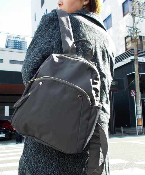 Fashion Letter(ファッションレター)の「8ポケット ミニリュック(バックパック/リュック・レディース・チャコールグレー/ブルーグリーン/グレイッシュベージュ/ブラック・FREE)」の20枚目の写真