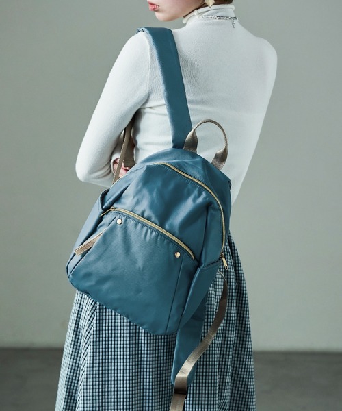 Fashion Letter(ファッションレター)の「8ポケット ミニリュック(バックパック/リュック・レディース・チャコールグレー/ブルーグリーン/グレイッシュベージュ/ブラック・FREE)」の13枚目の写真