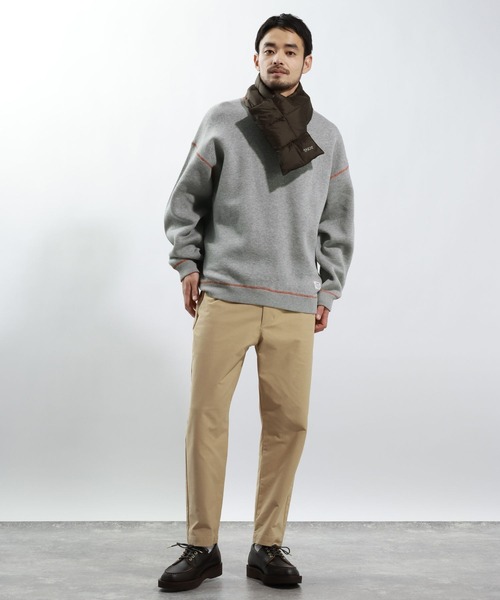 BAYFLOW（ベイフロー）の「ダブルカラープルオーバー（ニット/セーター・メンズ・カーキ/グレー/ネイビー・MEDIUM/LARGE）」の4枚目の写真