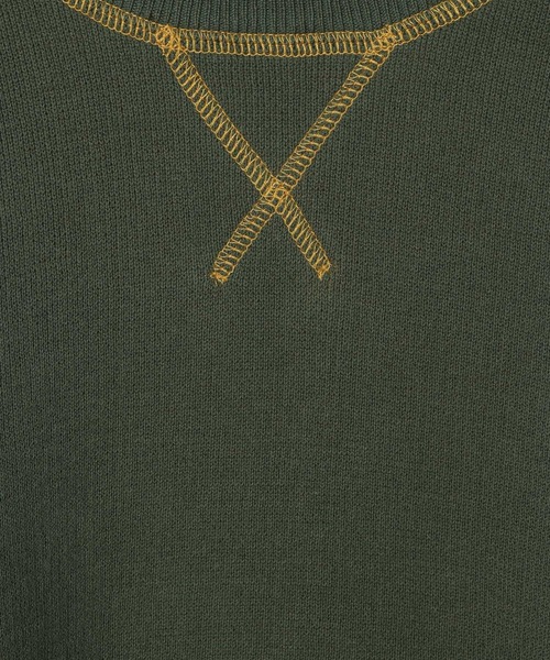 BAYFLOW（ベイフロー）の「ダブルカラープルオーバー（ニット/セーター・メンズ・カーキ/グレー/ネイビー・MEDIUM/LARGE）」の16枚目の写真