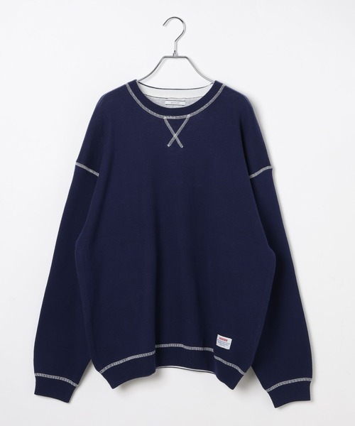 BAYFLOW（ベイフロー）の「ダブルカラープルオーバー（ニット/セーター・メンズ・カーキ/グレー/ネイビー・MEDIUM/LARGE）」の17枚目の写真