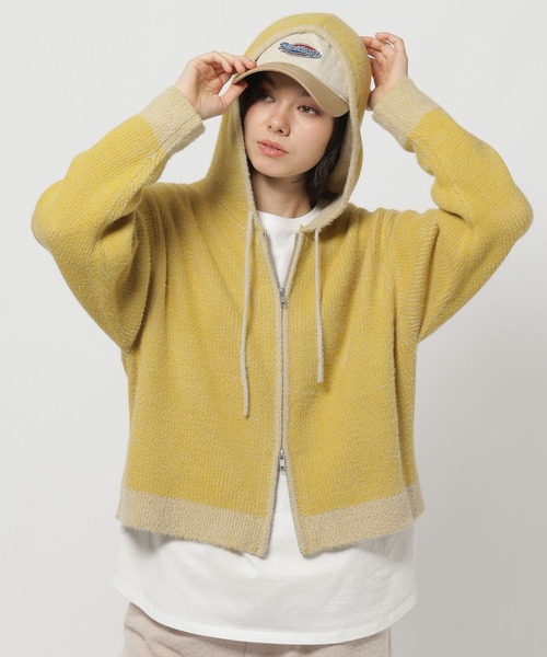セール】バイカラーダブルジップニットパーカー（パーカー）｜niko and