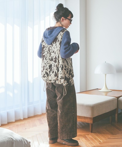 niko and...（ニコアンド）の「バイカラーダブルジップニットパーカー（パーカー・レディース・ライトグレー/ブルー/イエロー・MEDIUM/LARGE）」の8枚目の写真