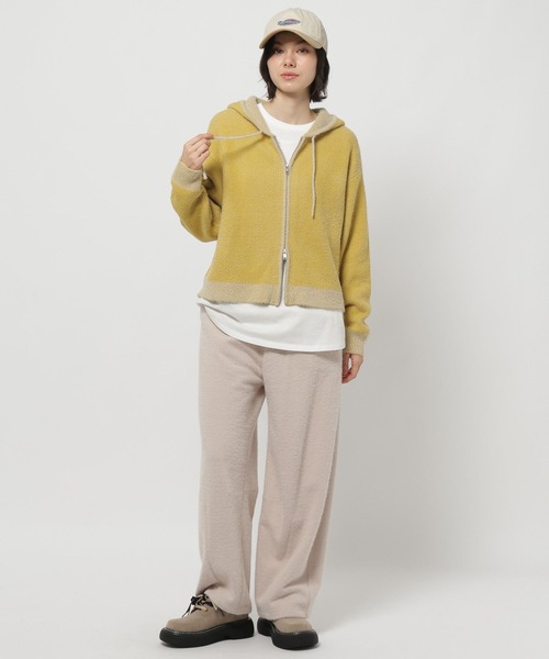 niko and...（ニコアンド）の「バイカラーダブルジップニットパーカー（パーカー・レディース・ライトグレー/ブルー/イエロー・MEDIUM/LARGE）」の19枚目の写真