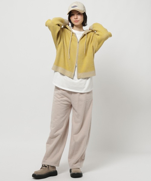 niko and...（ニコアンド）の「バイカラーダブルジップニットパーカー（パーカー・レディース・ライトグレー/ブルー/イエロー・MEDIUM/LARGE）」の20枚目の写真