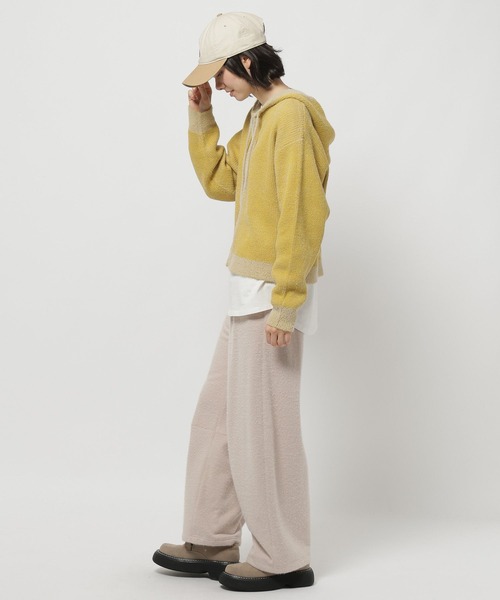 niko and...（ニコアンド）の「バイカラーダブルジップニットパーカー（パーカー・レディース・ライトグレー/ブルー/イエロー・MEDIUM/LARGE）」の21枚目の写真