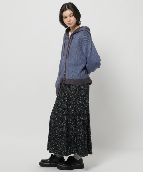 niko and...（ニコアンド）の「バイカラーダブルジップニットパーカー（パーカー・レディース・ライトグレー/ブルー/イエロー・MEDIUM/LARGE）」の16枚目の写真