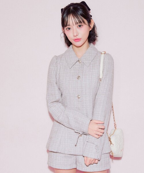 OLIVE des OLIVE（オリーブデオリーブ）の「ペプラムトップス（シャツ/ブラウス・レディース・チェック/ピンク・FREE）」の21枚目の写真