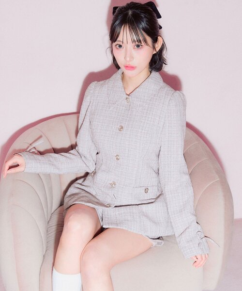 OLIVE des OLIVE（オリーブデオリーブ）の「ペプラムトップス（シャツ/ブラウス・レディース・チェック/ピンク・FREE）」の22枚目の写真