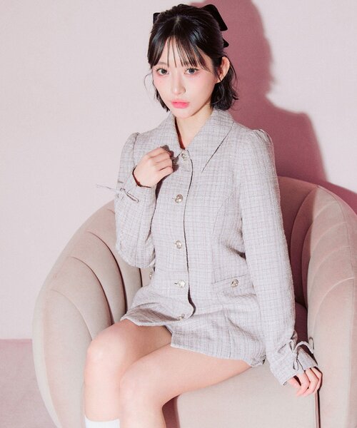 OLIVE des OLIVE（オリーブデオリーブ）の「ペプラムトップス（シャツ/ブラウス・レディース・チェック/ピンク・FREE）」の21枚目の写真