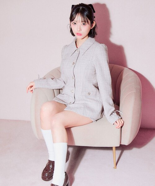 OLIVE des OLIVE（オリーブデオリーブ）の「ペプラムトップス（シャツ/ブラウス・レディース・チェック/ピンク・FREE）」の19枚目の写真