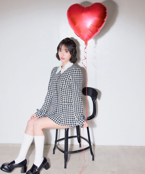 OLIVE des OLIVE（オリーブデオリーブ）の「ペプラムトップス（シャツ/ブラウス・レディース・チェック/ピンク・FREE）」の10枚目の写真