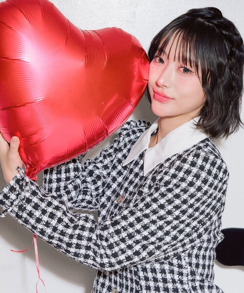 OLIVE des OLIVE（オリーブデオリーブ）の「ペプラムトップス（シャツ/ブラウス・レディース・チェック/ピンク・FREE）」の12枚目の写真