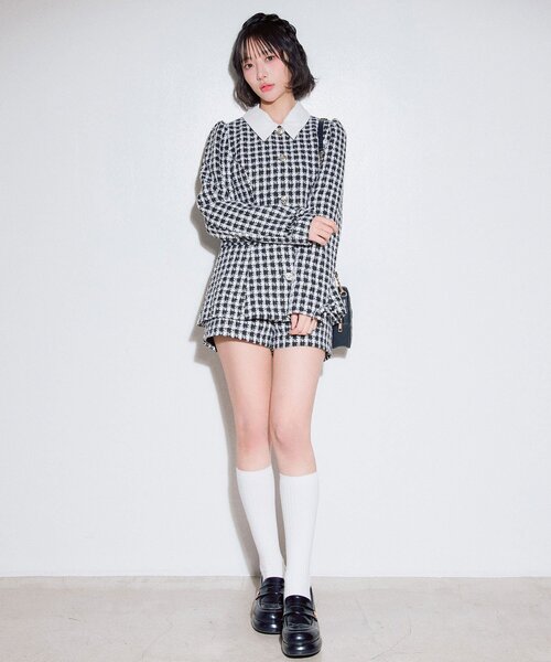 OLIVE des OLIVE（オリーブデオリーブ）の「ペプラムトップス（シャツ/ブラウス・レディース・チェック/ピンク・FREE）」の13枚目の写真