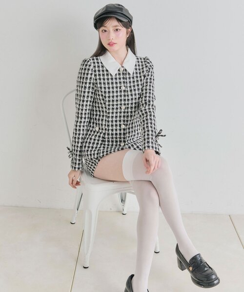 OLIVE des OLIVE（オリーブデオリーブ）の「ペプラムトップス（シャツ/ブラウス・レディース・チェック/ピンク・FREE）」の19枚目の写真