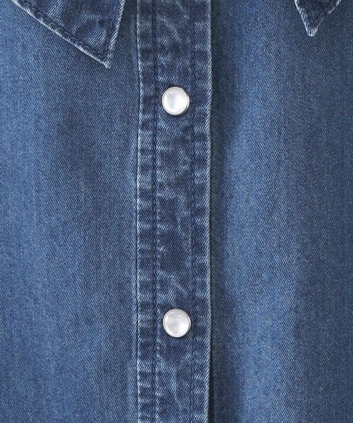 OPAQUE.CLIP（オペークドットクリップ）の「セルロース混デニムボウタイブラウス【洗濯機OK】（シャツ/ブラウス・レディース・ネイビー/ブルー系その他・40/38/42）」の18枚目の写真
