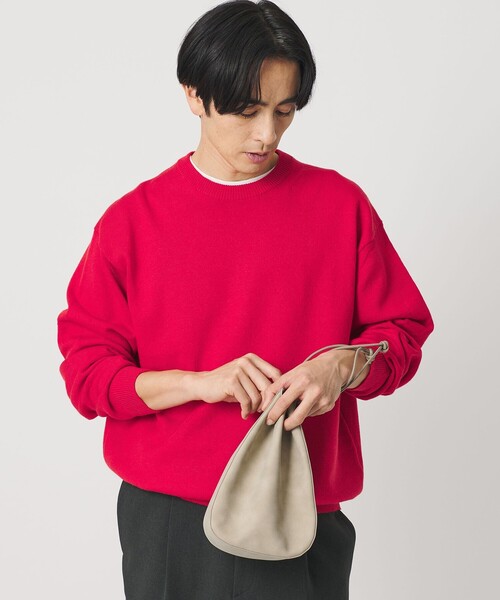 BEAUTY&YOUTH UNITED ARROWS（ビューティーアンドユースユナイテッドアローズ）の「マット ショルダー ポーチ（ハンドバッグ・メンズ・ベージュ/ダークグレー・FREE）」の8枚目の写真