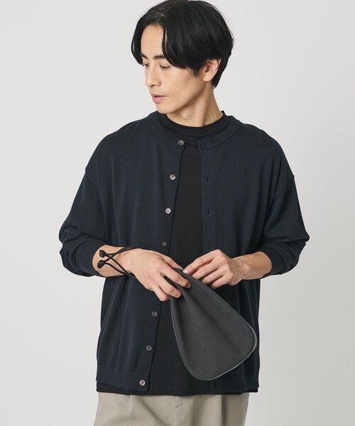 BEAUTY&YOUTH UNITED ARROWS（ビューティーアンドユースユナイテッドアローズ）の「マット ショルダー ポーチ（ハンドバッグ・メンズ・ベージュ/ダークグレー・FREE）」の9枚目の写真