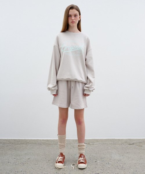 BENSIMON(ベンシモン)の「CIRCLE LOGO SWEATSHORTS - BEIGE(その他パンツ・レディース・ベージュ・FREE)」の1枚目の写真