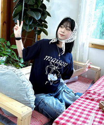 メゾンフレンチチェリー 半袖Tシャツ (ネイビー)