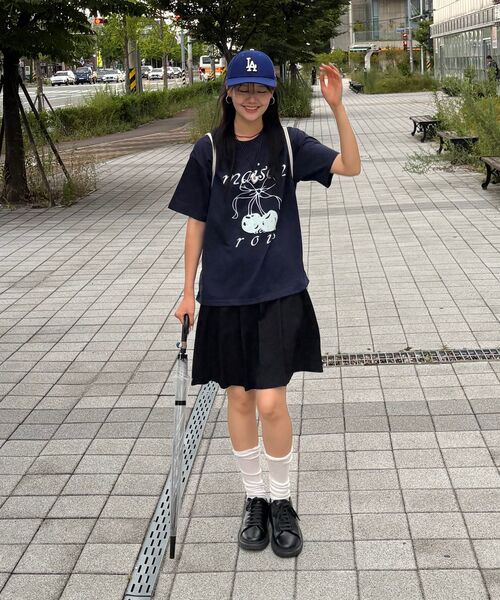 ROIDESROIS(ロワデロワ)の「メゾンフレンチチェリー 半袖Tシャツ (ネイビー)(Tシャツ/カットソー・レディース・その他・S/M/L/2XL/XL)」の4枚目の写真