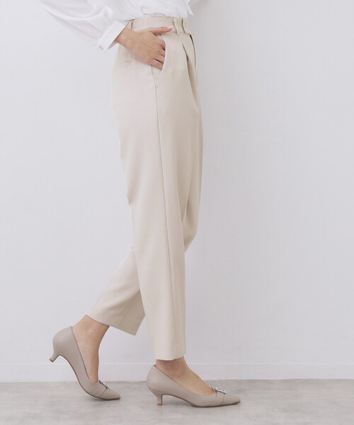 index（インデックス）の「ストレッチテーパードパンツ/セットアップ対応【洗濯機OK/防シワ/イージーアイロン】（その他パンツ・レディース・ネイビー/ブラック系7/ナチュラル/チャコールグレー・42/40/38/36）」の10枚目の写真