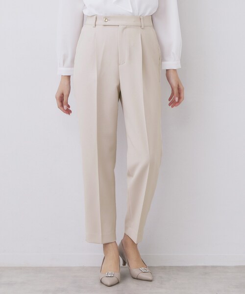 index（インデックス）の「ストレッチテーパードパンツ/セットアップ対応【洗濯機OK/防シワ/イージーアイロン】（その他パンツ・レディース・ネイビー/ブラック系7/ナチュラル/チャコールグレー・42/40/38/36）」の22枚目の写真