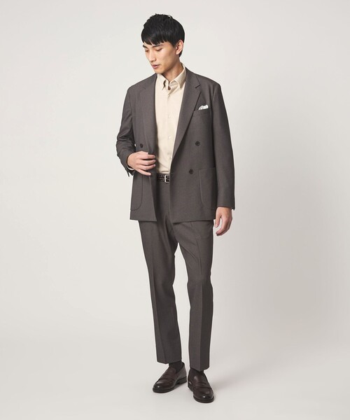 green label relaxing（グリーンレーベルリラクシング）の「エブリット TC ジャージー スナップ ボタンダウン シャツ -ストレッチ・イージーアイロン・吸水速乾・抗菌-（ビジネスシャツ・メンズ・コバルトブルー/ネイビー/ベージュ・S/M/L/XL）」の8枚目の写真